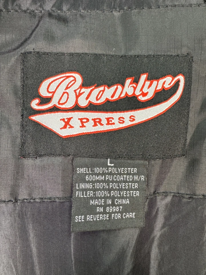 Chaqueta Brooklyn Xpress Para Hombre Grande Con Capucha Cremallera Completa Abrigo Puffer Hip Hop Años 90 De Colección Foto 3 de 4
