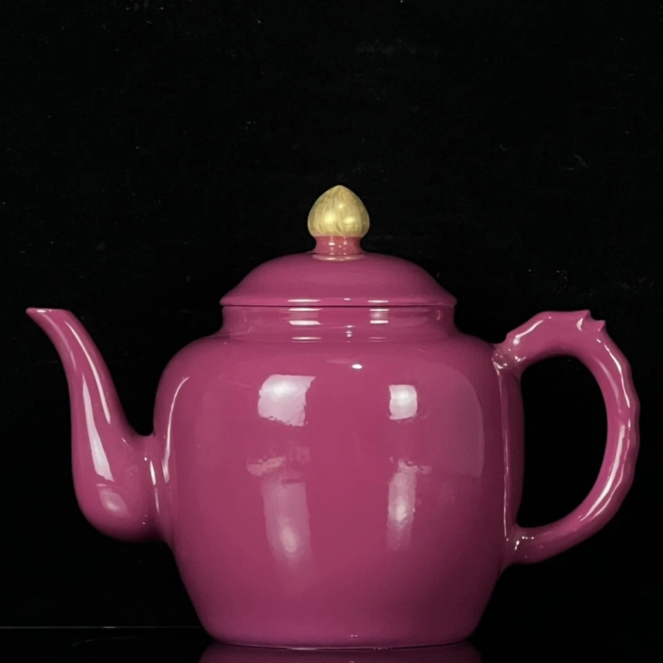 Vaso dourado vermelho carmim 6 pol. China antiga dinastia Qing Yongzheng - Imagem 3 de 4