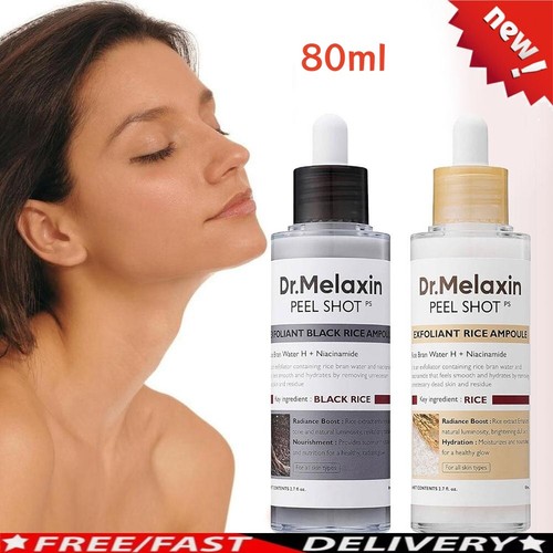 Dr.Melaxin PEEL SHOT GLOW EXFOLIANT REISAMPULLE 80ml (WHITE / BLACK RICE)