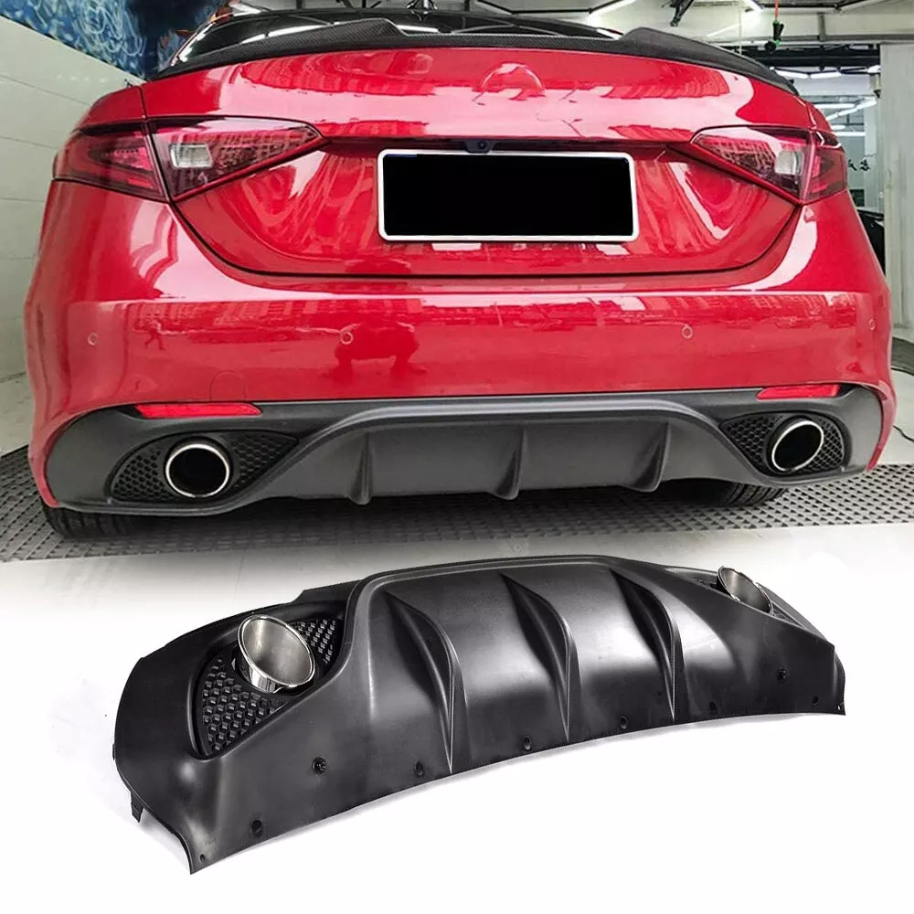 For Alfa Romeo Giulia Sedan 2017 2020 Rear Bumper Diffuser Lip W