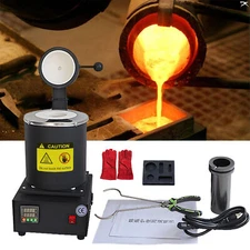Gold Melting Furnace — 1500W 2102℉ Digital Electric Melting Furnace Black-