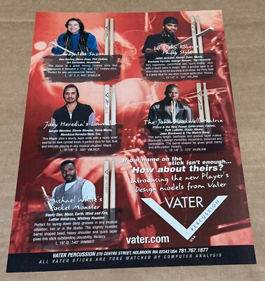 Vater Percussion - Heredia / White / John Blackwell / Lil John  - 2003 Print Ad