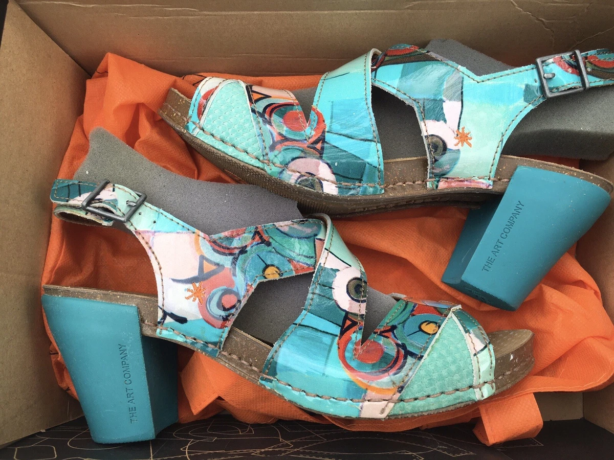 Art Company Sandals Multi-color Aqua Size 8.5/EU 39. New In Box! |