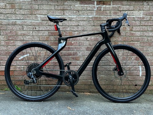 Superstrata Carbon Fiber Electric Bike - SRAM AXS Eagle Groupset - Matte Black