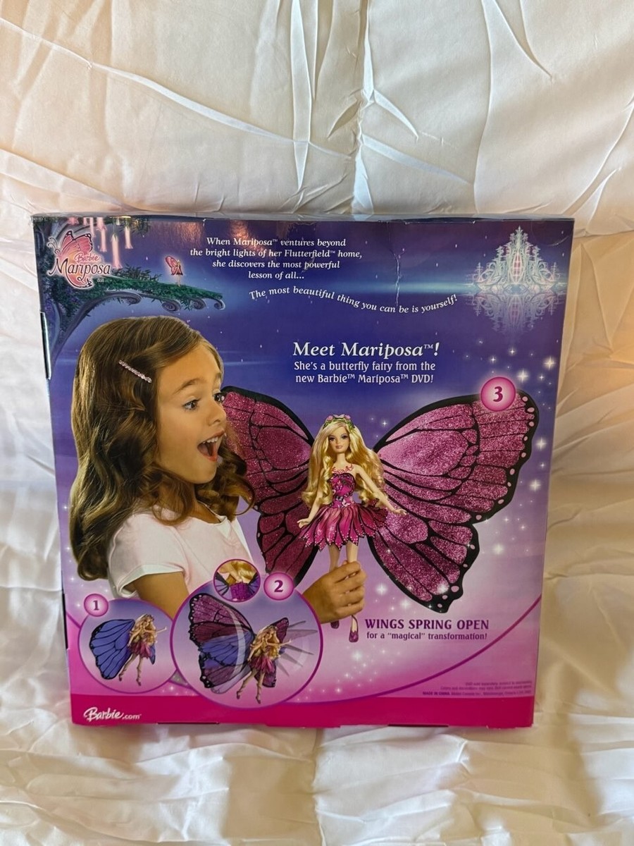 MARIPOSA 2007 Mattel Barbie Magic Wings Mariposa Butterfly Fairy Doll