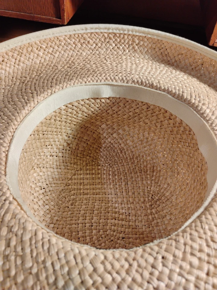 ACCESORIO DAMAS MUJERES NIÑAS VERANO PAJA RAFIA SOMBRERO TALLA 7 Gran Navidad 🎁 Foto 3 de 4