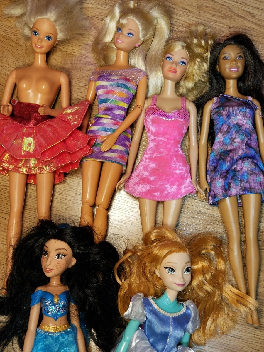 Mattel Barbie/Disney Doll Lot with clothes