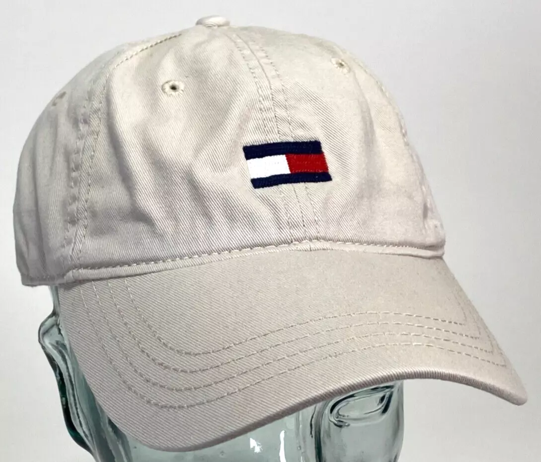 | Hilfiger Hat-Tan-Flag eBay Tommy Logo-Strapback-RN#77806