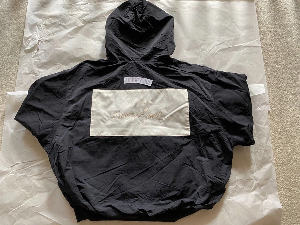 NIKE X AIR FEAR OF GOD Black Hooded Bomber Jacket FOG size S ...