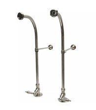 Kingston Brass Rigid Freestand Supplies w/ Stops  Lever Handles, Brushed Nickel