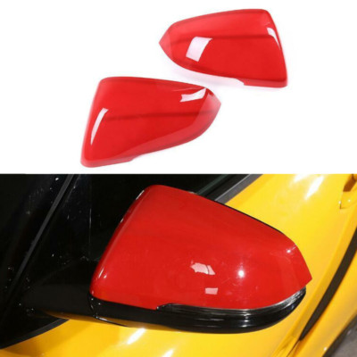 Fit For Toyota Supra 2019-2023 Red ABS Side Rearview Mirror Top Cap Cover Trim