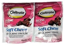 CHOCOLATE CALTRADO Calcio +D Mastica 60 ct (paquete de 2)