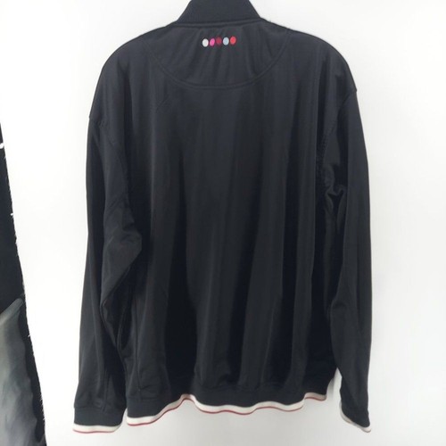 coogi men track jacket size XL black front logo full zip polyester pockets - Picture 3 of 11
