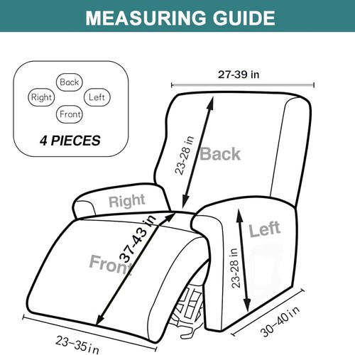 Elastic Recliner Chair Sofa Covers 1/2/3 Seater Washable Sofa Covers Full Cover - Picture 2 of 40