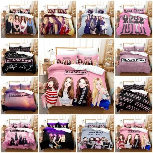 BLACKPINK K-POP Doona Duvet Cover Bedding Set Pillowcase Single Double Queen - Picture 1 of 31