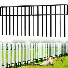 19.5 Ft L X 13Inch H Animal Barrier Fence - 14 Pack No Dig Fence Panels Dog ...