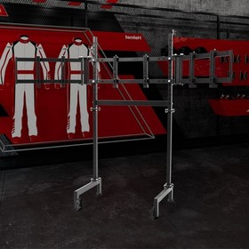 Zootopo Triple Monitor Mount Stand Fit For Round Tube Racing Simulator Cockpit