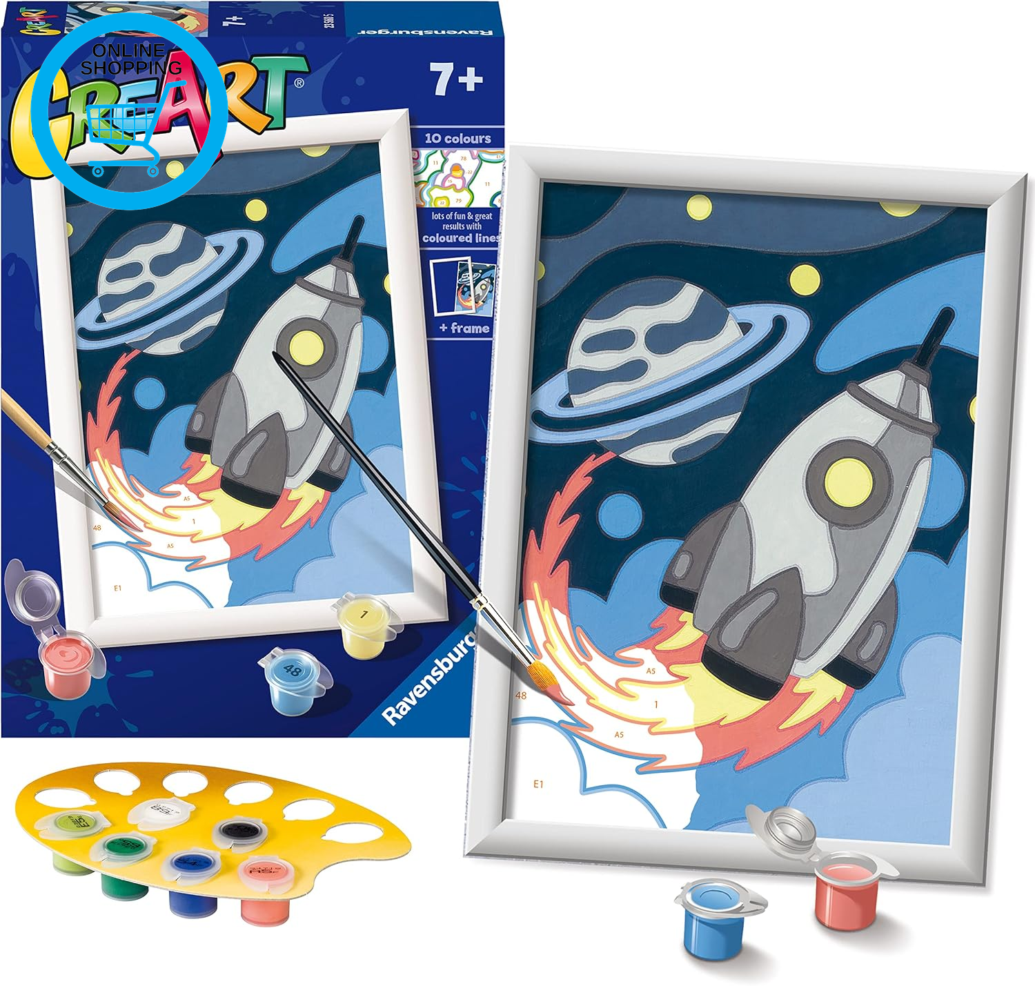 Ravensburger Creart Space Explorers Paint by Numbers Kits for Children & Adults