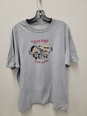 Vintage Y2K WFMU RADIO Graphic T-SHIRT Glen Jones Fest.  X.Ray Burns
