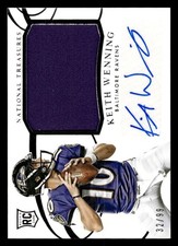 2014 NATIONAL TREASURES KEITH WENNING 268 RPA RC PATCH AUTOGRAPH /99 RAVENS