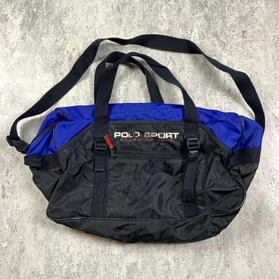 Vintage Polo Sport Lauren Bag Blue Boston Duffle Bag Ralph Lauren