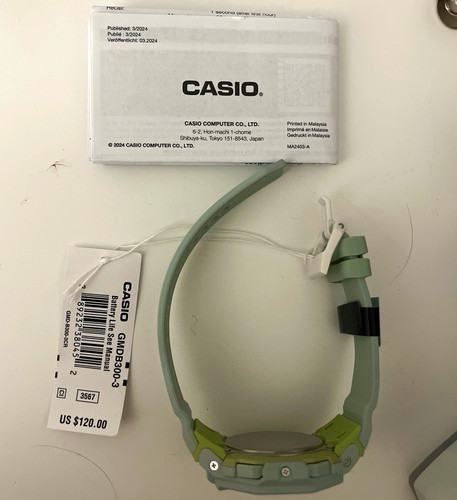 Casio G-SHOCK GMD-B300 Digital Quartz 200m Green Resin Watch w/ Box Manual