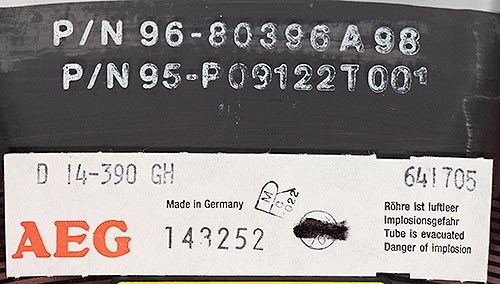 NEW AEG D14-390GH/95-P09122T001/96-80396A98 CRT Tube (Motorola R2001 w/Chip) - Picture 7 of 7