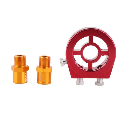 Hard Anodized Finish Oil Filter Adapter Oil Filter Sandwich Plate For Engine Oil - Picture 4 of 9