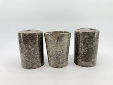 Stone Bathroom Accessory Set 3 Marble Toothbrush Holder Tumbler 5.80 lb