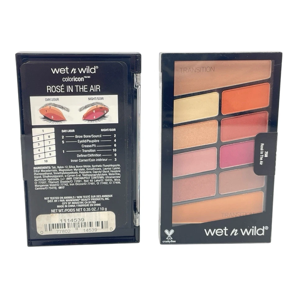 Lot of 2 Wet n Wild Color Icon 10 Pan Eyeshadow Palette - 758 Rose in the Air - Image 2 of 4