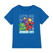 Image of Marvel Iron Man Armor Up! Boys T-Shirt 3-8 Years, Royal Blue