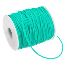 54.7 Yards 2mm Hollow Pipe Tubing Rubber Cord with 1.2mm Hole for DIY, Cyan