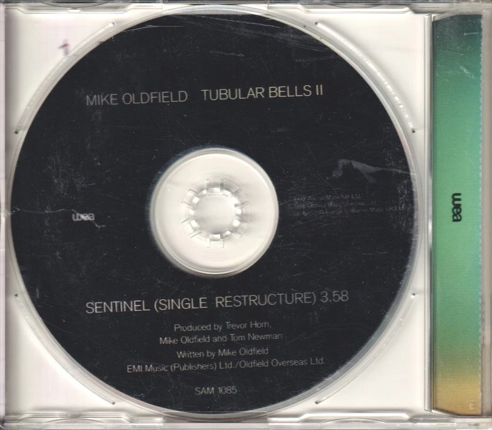 Mike Oldfield Sentinel CD UK Wea 1992 Single Promo Mit Radiosender Aufkleber - Bild 2 von 2