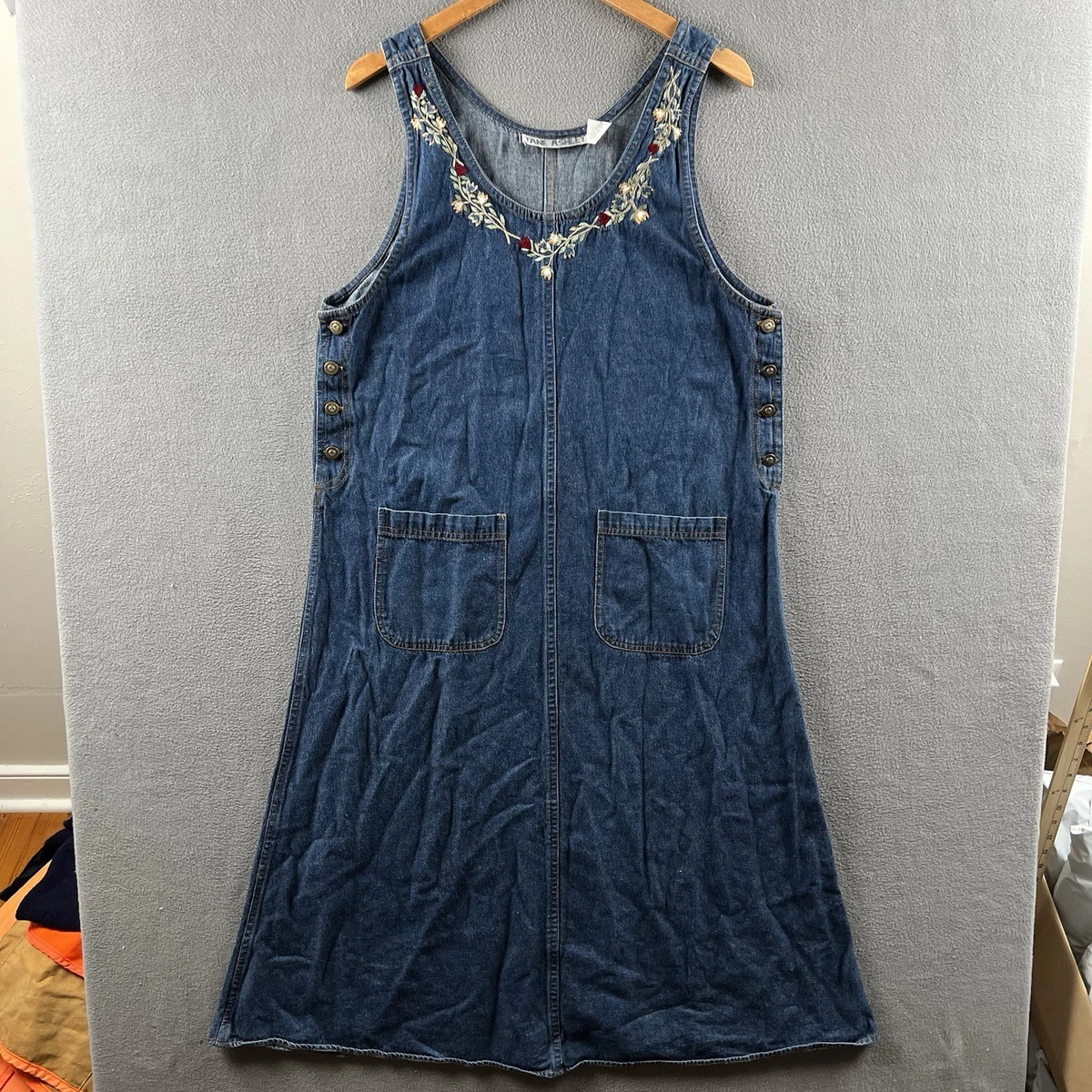 green emerald velvet dress Baby Girl Daisy Denim Overall Dress 18-24 Months main image 0
