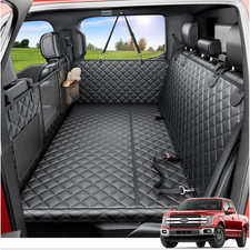 Dog Truck Seat Cover for Back Seat, Hard Bottom Dog Hammock for Car, Pet Bed Ext