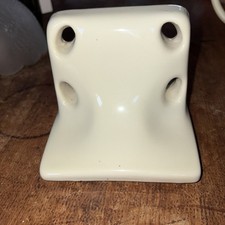 Vintage Ceramic Toothbrush Holder Soap Dish 5 X 5 Inches