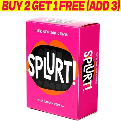 NEW Splurt Gamewright The Think Fast, Say It Fast Card Game 2+ Players Age 10