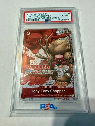 2024 One Piece Tony Tony.Chopper TNMT Pack Oct-Dec-Winner PSA 10 OP04-010