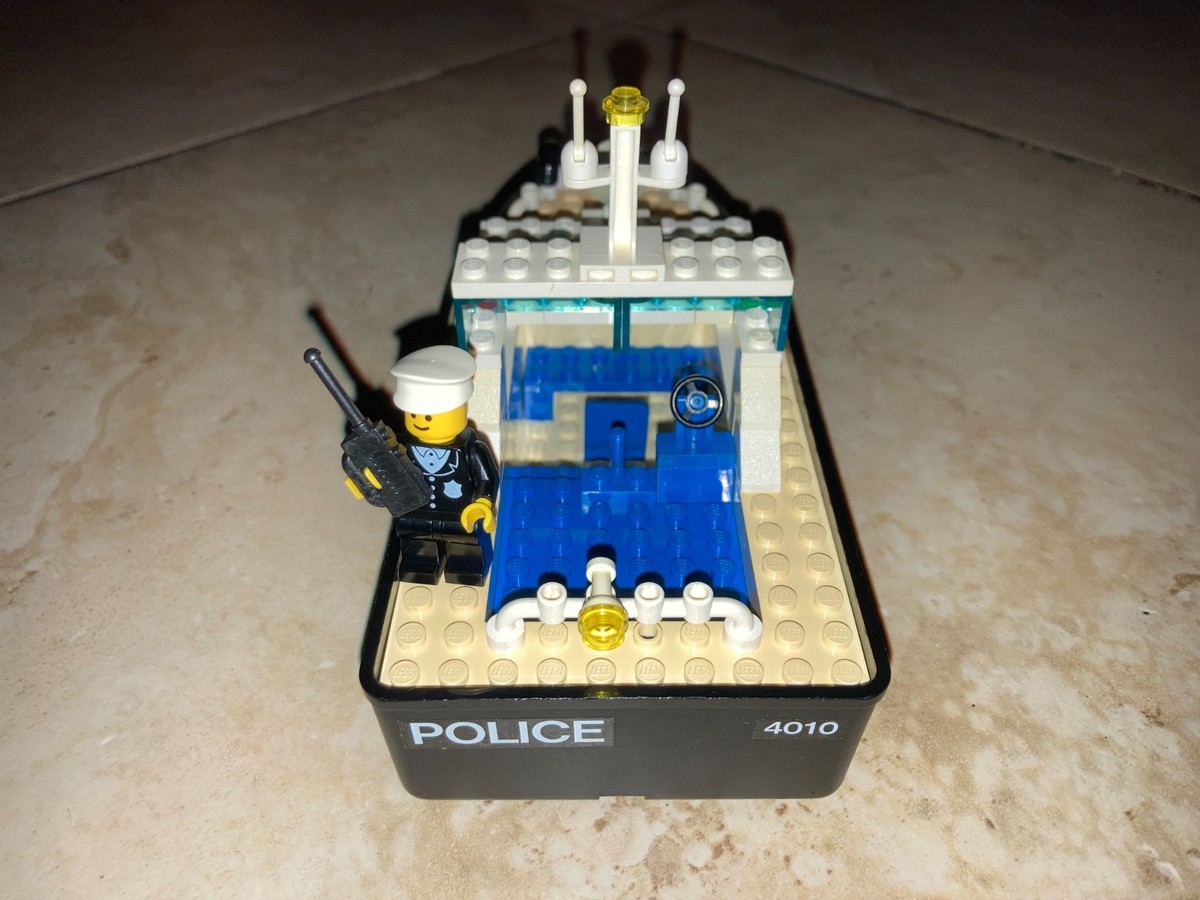 COMPLETE Lego 4010 Police Rescue Boat + manual, vintage from 1987 