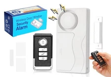 Lot Of 2 Wireless Door/Window Security Alarms With Remote Peel And Stick  Alarm 