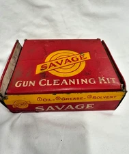 Savage Arms Gun Cleaning Kit Oil Tin RustVeto Gun Grease Solvent 3pk Vintage DB
