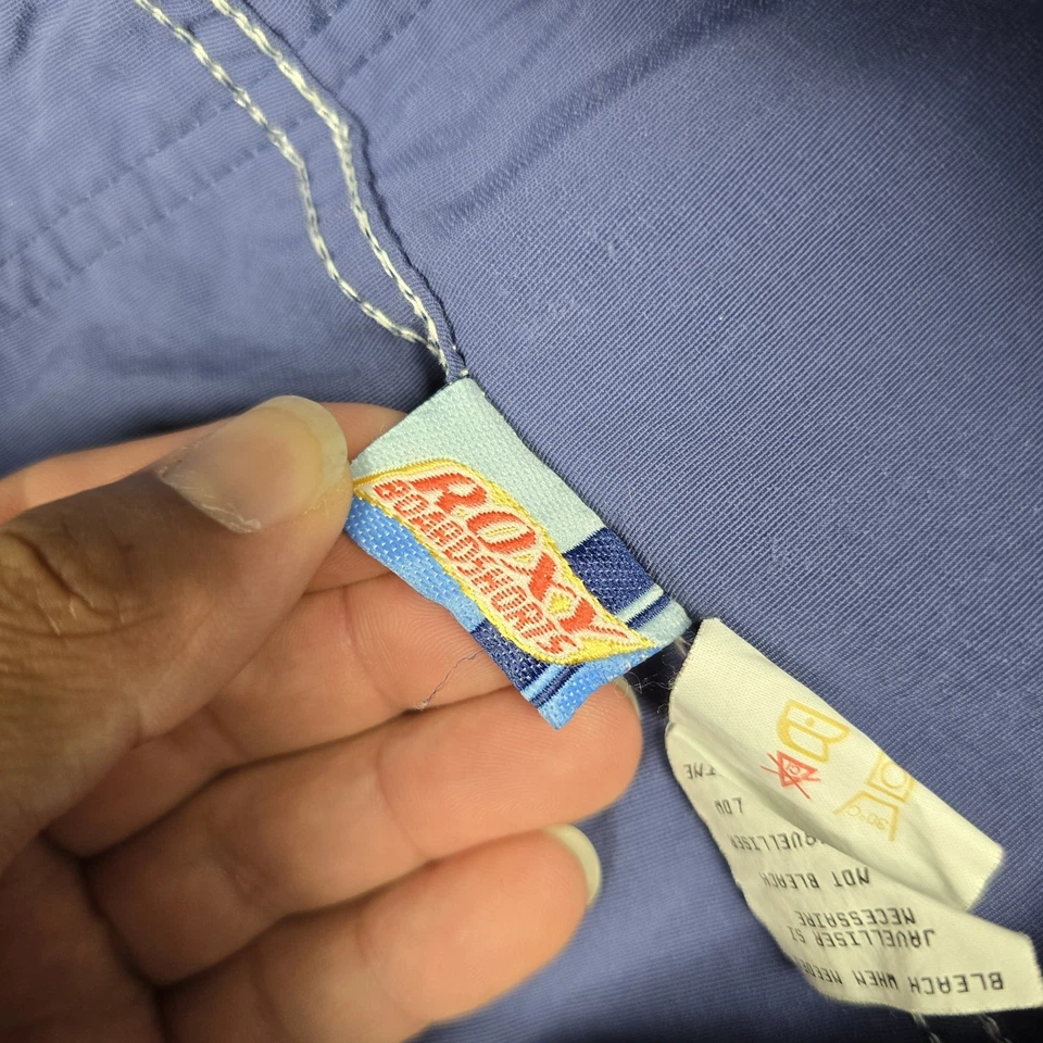 Vintage Roxy Board Shorts Womens Size 13 Quiksilver Blue Nylon Swim Surf 90s Y2K - Image 3 of 4