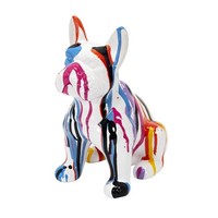 Home Deco Factory Bulldogge Skulptur Keramik 20Cm Mehrfarbig HD1317 Dekofigur