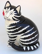 Vintage B. Kliban Ceramic Cat W/Red Kiss Cook...