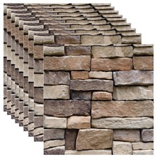 10PCS 3D Wall Panels Peel and Stick, 3D Brick Wallpaper Peel and Stick PVC St...