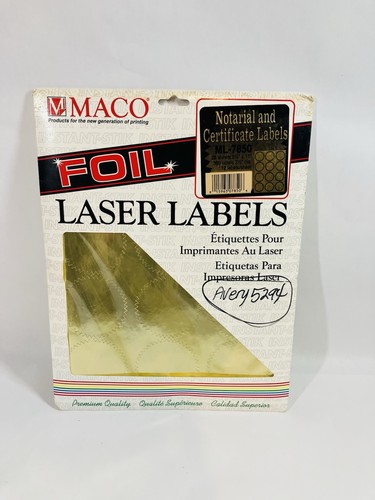 Maco Gold Foil Notarial And Certificate Laser Printer Blank Labels 273 Labels