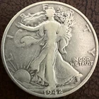 1942 S Liberty Walking Half Dollar Silver 50C Circulated US Coin