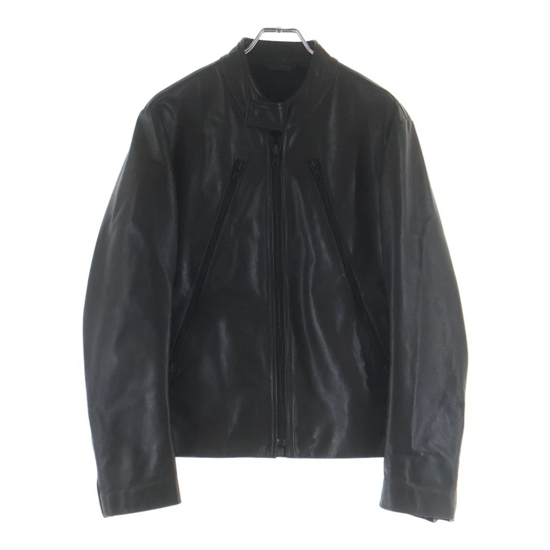 Maison Margiela Black Leather Outer Shell Coats, Jackets & Vests