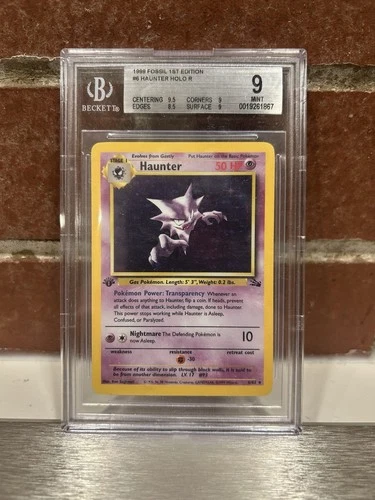 Pokemon TCG 1999 Fossil Haunter 1st Edition Holo #6/62 BGS 9