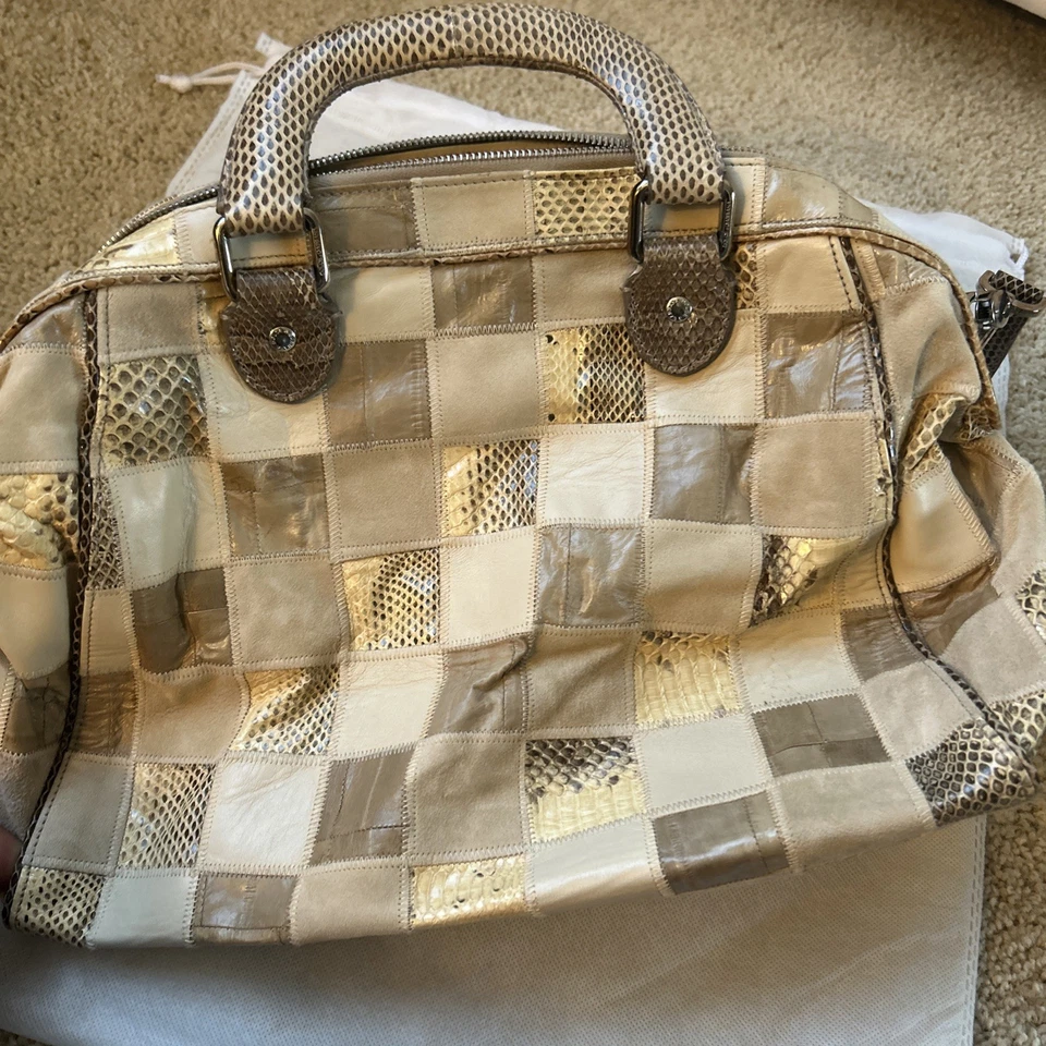 Bolso de Mano Dolce Gabbana Miss Catch Piel de Serpiente a Cuadros Foto 4 de 4